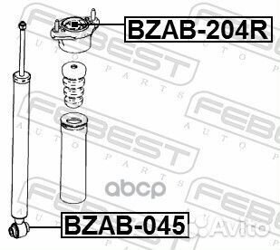 Сайлентблок задней опоры амортизатора bzab-204R