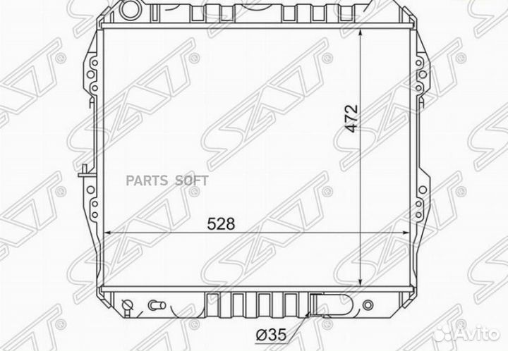 Радиатор охлаждения Тойота Сурф LN13# 2,4 1989-95