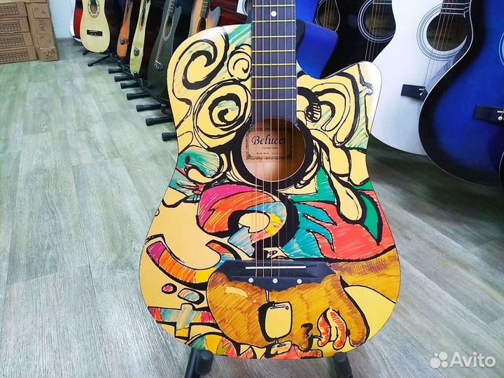 Гитара с рисунком