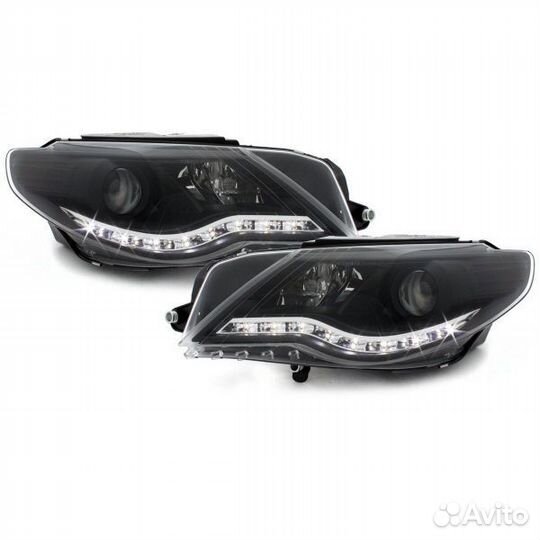 VW Passat CC 08-11 Фары Devil eyes, Dayline черные