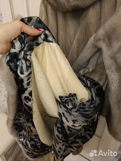 Шуба норковая с капюшоном 44 46