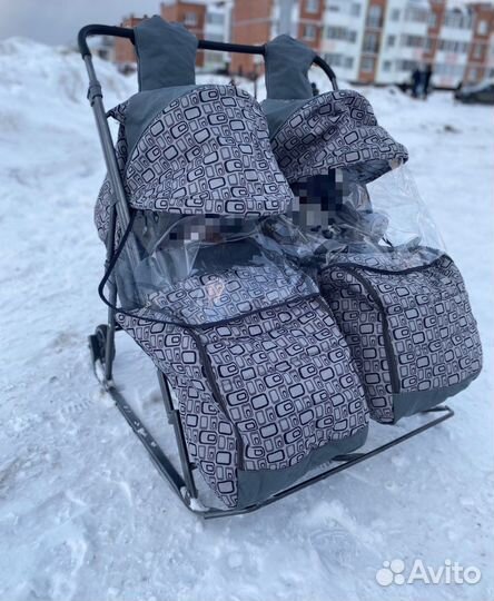 Санки-коляска для двойни