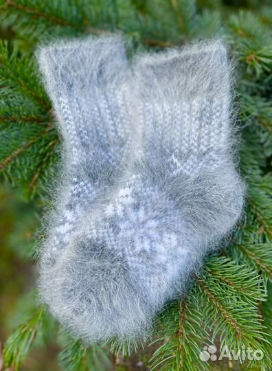 Носки теплые пуховые детские 18-19 см