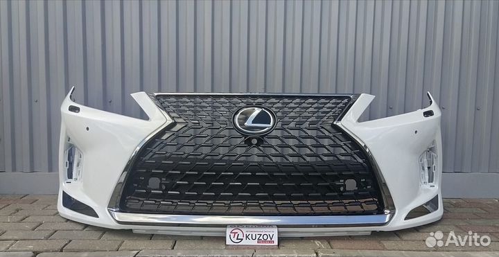 Бампер Lexus RX с решеткой радиатора белый 19-23