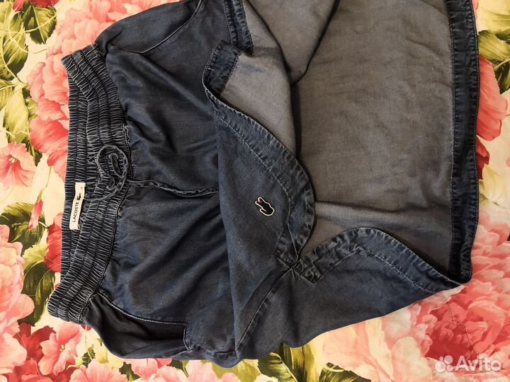 Lacoste юбка джинсовая оригинал тонкая р44 (36)