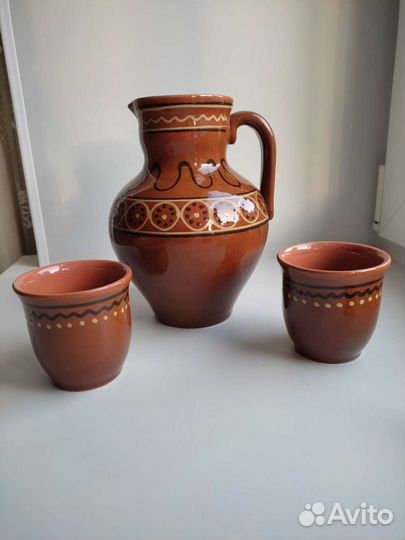 Кувшин и стаканы керамика СССР