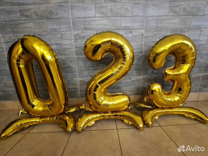 Цифры надувные 0, 2, 3 на праздник