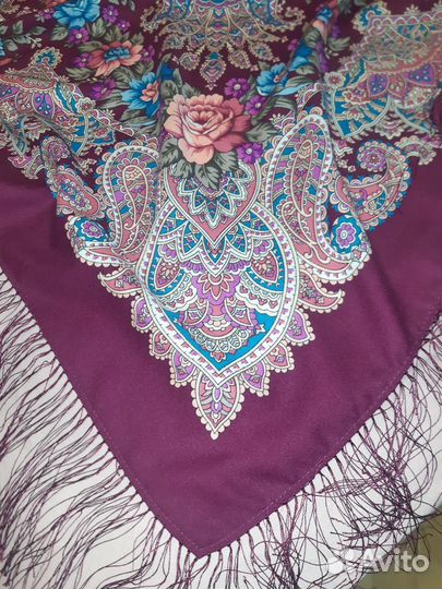 Павловопосадский платок шерсть