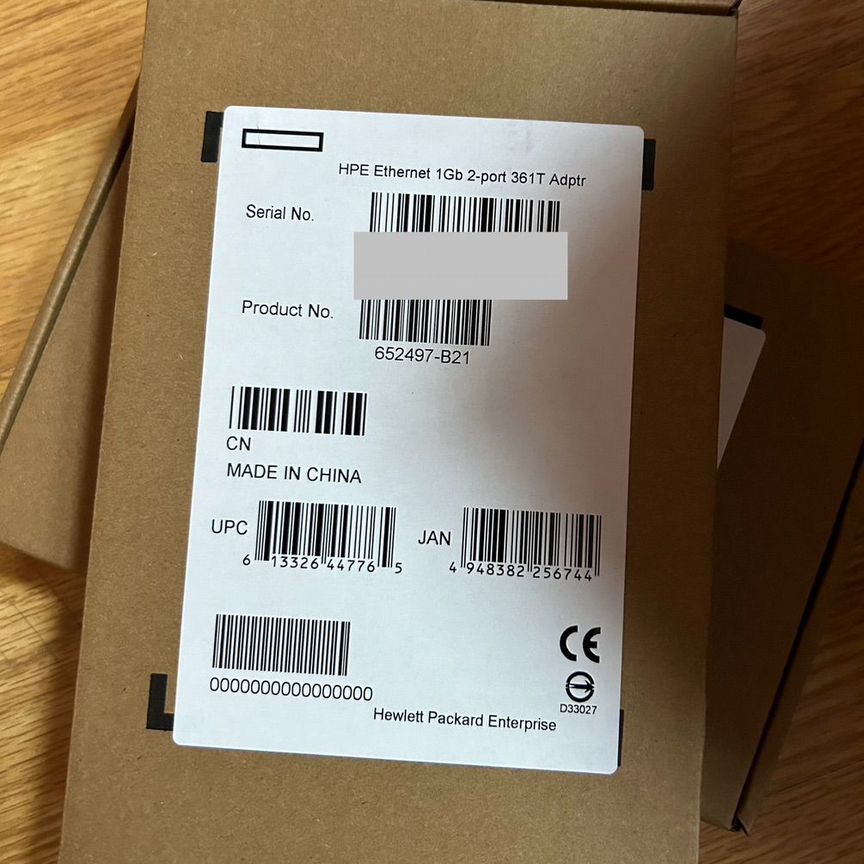 [652497-B21] Адаптер Hp 1gb 361t 656241-002 652497-B21