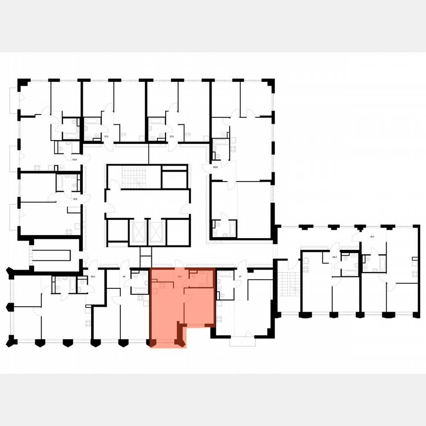 Квартира-студия, 37,6 м², 2/13 эт.