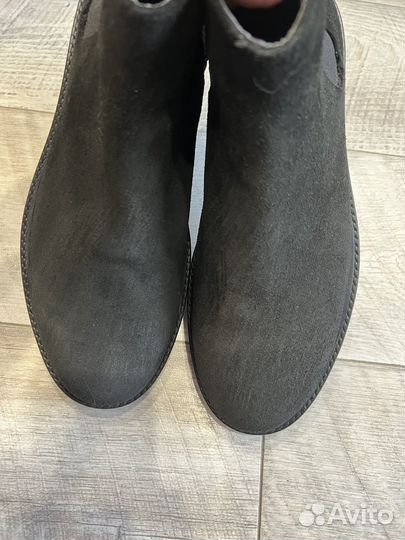 Zara мужские челси, ботинки 43 нат замша, кожа