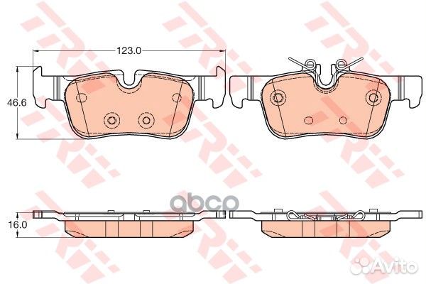 Колодки зад.BMW 2 F45 14, X1 F48 15 GDB2063