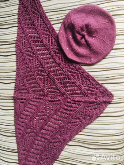 Наборы беретов с шарфиками демисезон