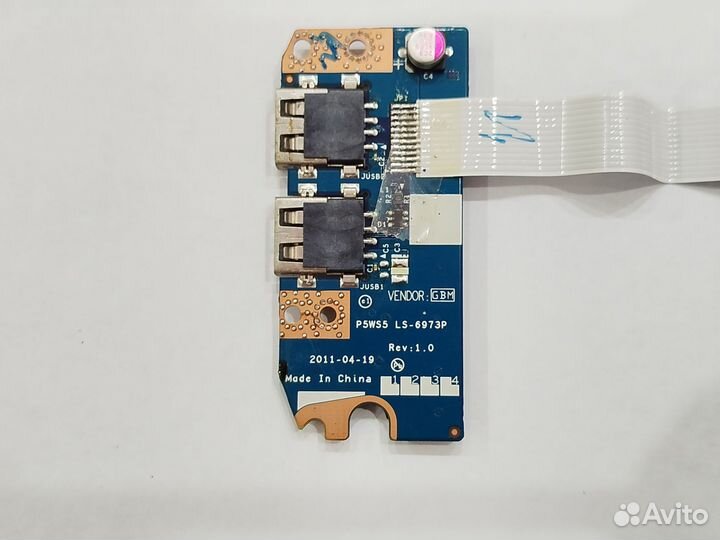 Плата USB/USB 3.0 разъёма для ноутбука