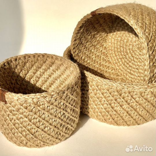 Корзины из джута для дома