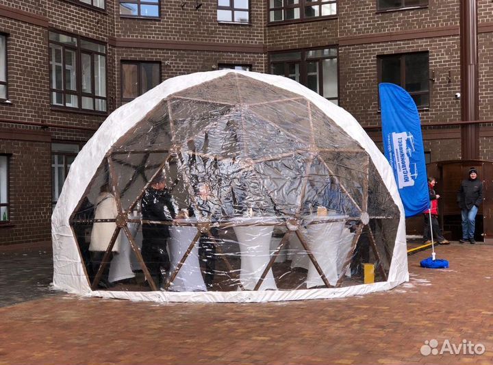 Шатер для глэмпинга, геокупол
