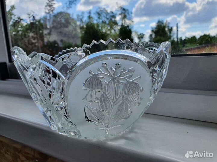 Ваза конфетница хрусталь