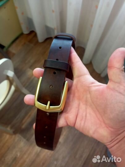 Мужской кожаный ремень ручной работы