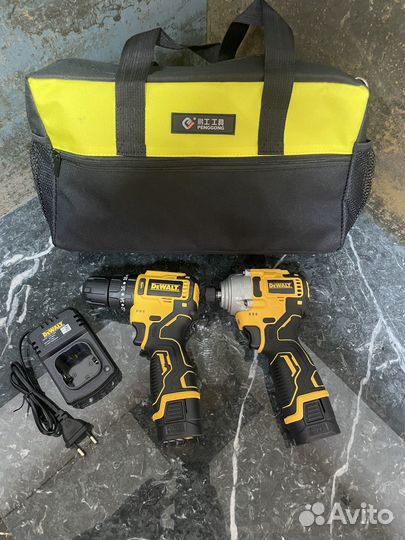 Мощный бесщеточный набор 2в1 DeWalt 18V