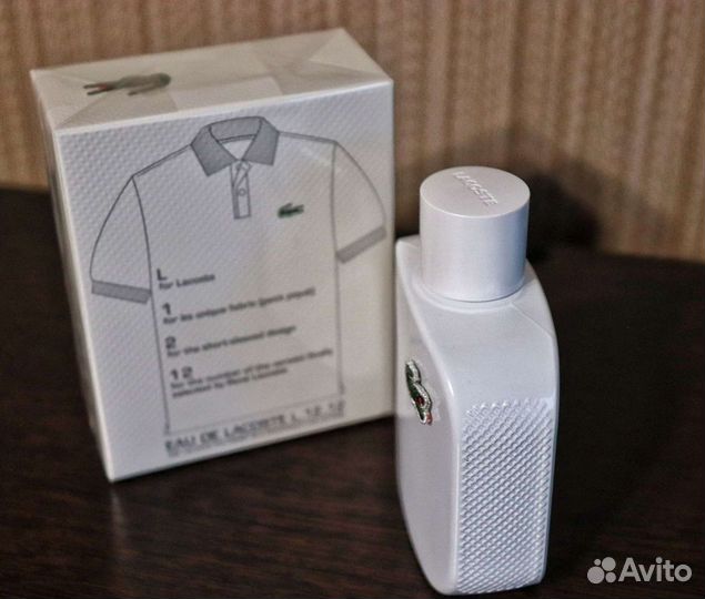 Духи мужские Лакост белые 100мл