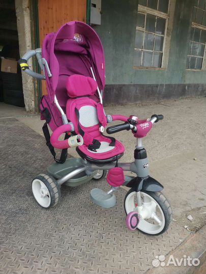 Детский велосипед с ручкой 3х колесный