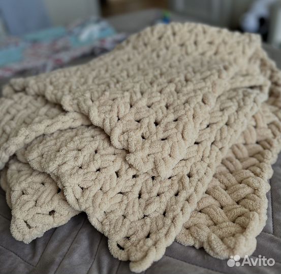 Вязанный плед детский