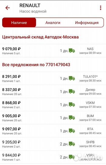 Водяной насос Рено Дастер