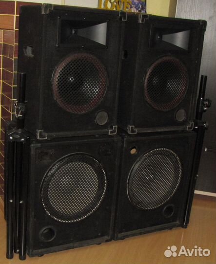 Колонки Pro 1760W 4шт Акустика Bravy C-Mark Стойки