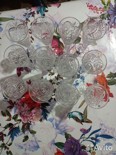 Фужеры,бокалы и рюмки гусь хрустальный СССР