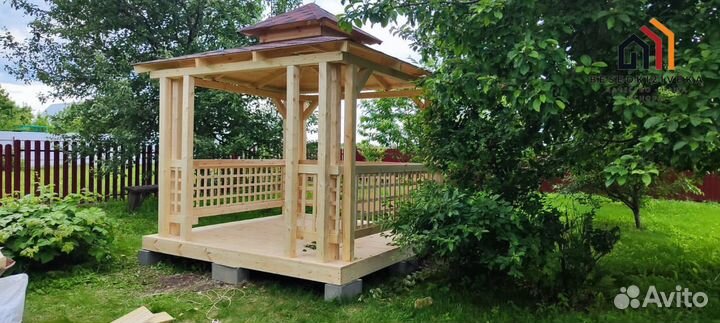 Беседка садовая под ключ