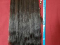 Волосы славянские темный каштан 60 см натуральный
