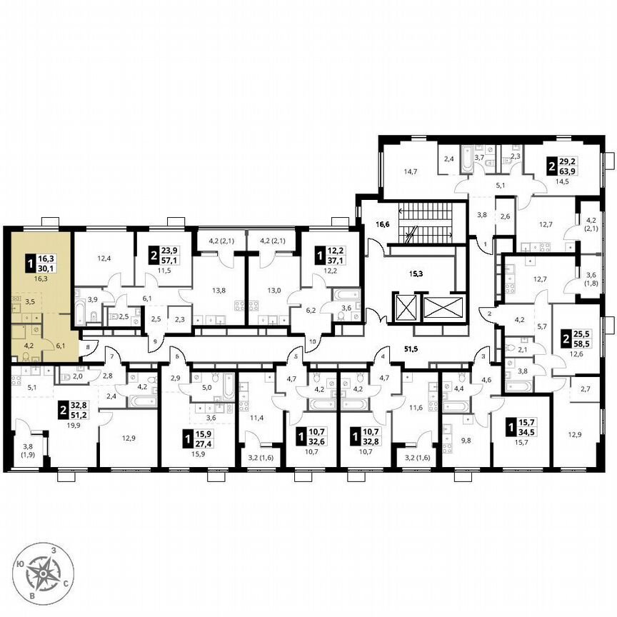 Квартира-студия, 30,1 м², 14/18 эт.
