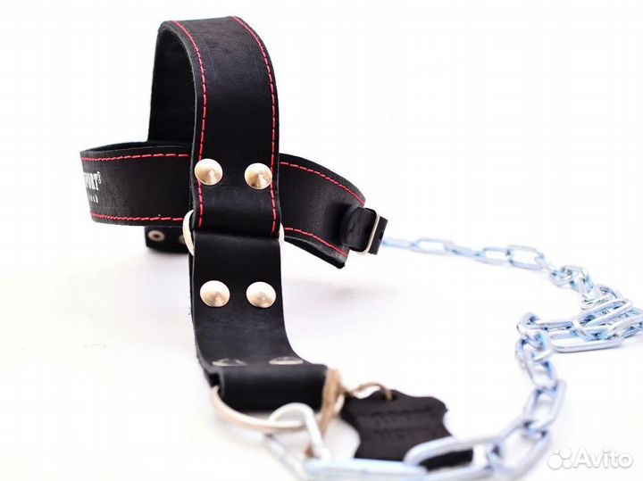 Упряжь D2 для тренировки мышц шеи, натур. кожа