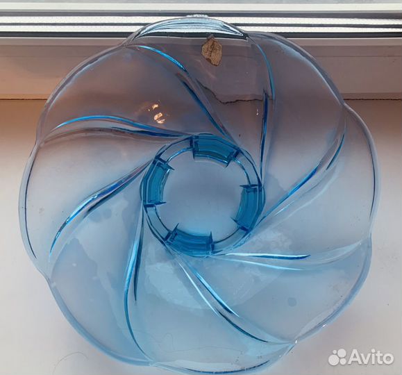 Ваза для фруктов 29,5*7, кобальт стекло Арт Деко