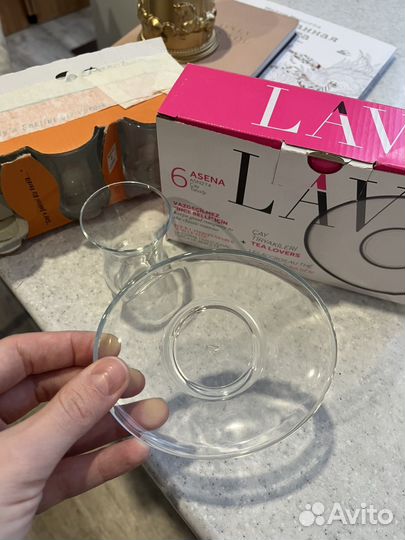 Турецкие стаканы для чая и блюца