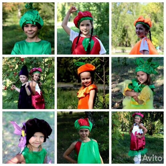 Костюмы фрукты, овощи (напрокат)