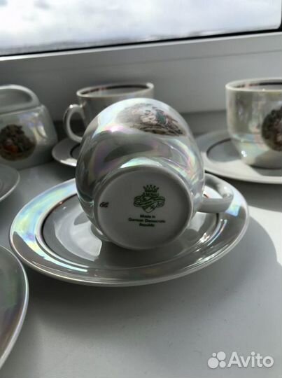 Кофейный фарфоровый сервиз мадонна гдр