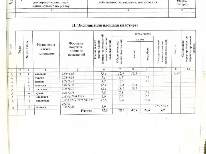 3-к. квартира, 70,7 м², 2/10 эт.