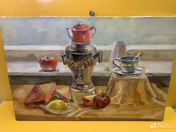 Z.6667 картина маслом Самовар
