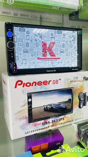Магнитола 2 din pioneer bt к1