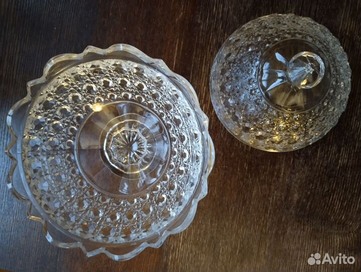 Салатница; Конфетница; Варенница хрусталь СССР