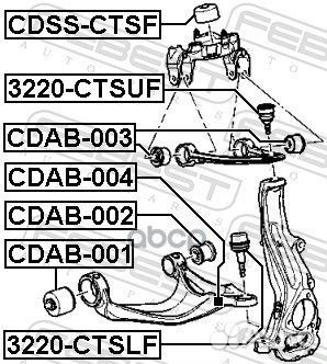 Опора шаровая перед нижн рычага 3220-ctslf 3220