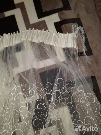 Тюль на большое окно