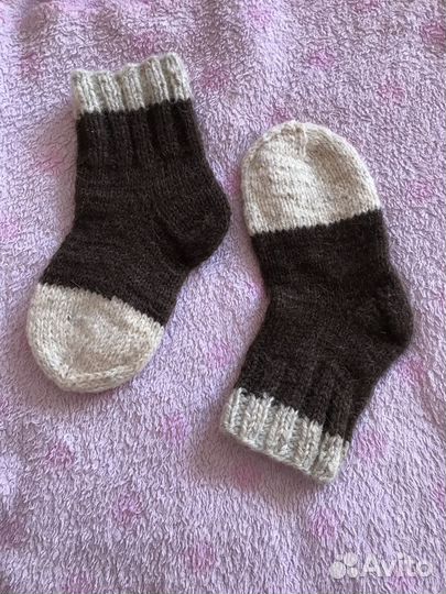 Шерстяные носки детские (hand made)