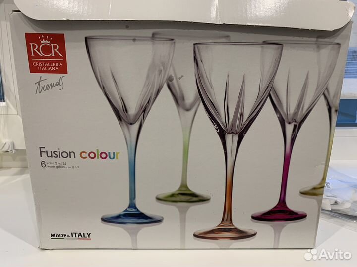 Набор бокалов RCR fusion colour