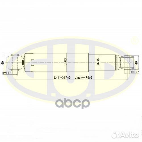 Амортизатор зад ren trafic 01/opl vivaro 01/n