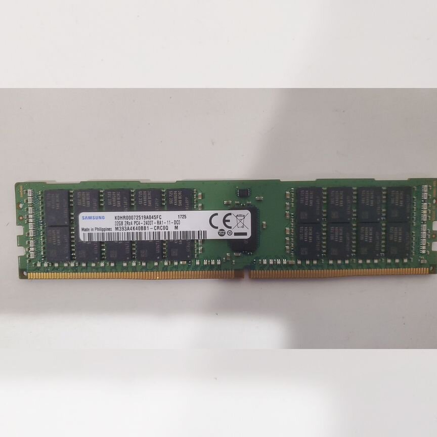 [M393A4K40BB1-CRC0Q] Серверная Память Ddr4 Samsung 32gb 2rx4 Pc4-2400t M393a4k40bb1-Crc0q