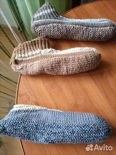 Вязаные тапочки -следочки