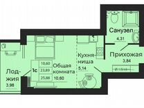 Квартира-студия, 26 м², 16/24 эт.
