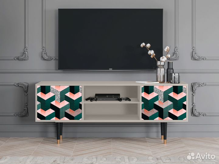 Тв-тумба T2 - Сатин - Geometric Madness